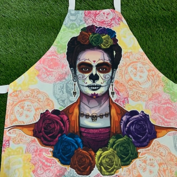Catrina Frida Kahlo apron mandil - Picture 4 of 4